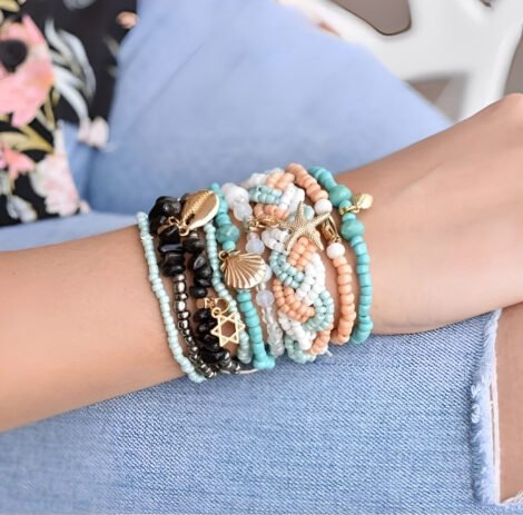 Set pulseras marina