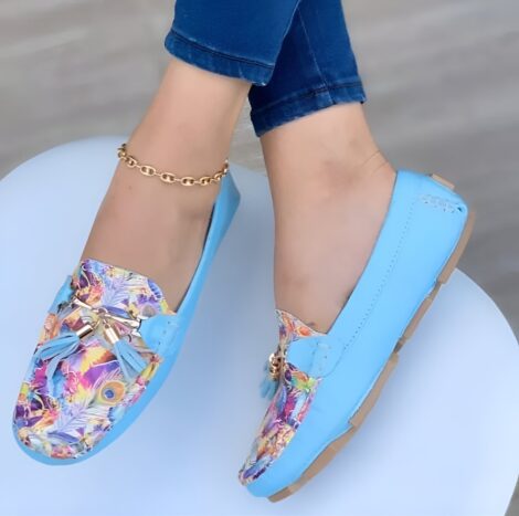 Mocasines Celeste Mariposa